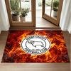Derby County Football Design Crystal Velvet Rug Soft Decorative Mat for Bedroom Entrance