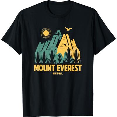Mont Everest Montagnes Népal Randonnée Plein Air T-Shirt Vintage