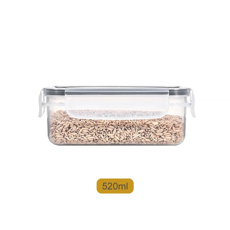 8-Piece Airtight Plastic Storage Jar Set for Whole Grains, Small Square Containers, PP Material