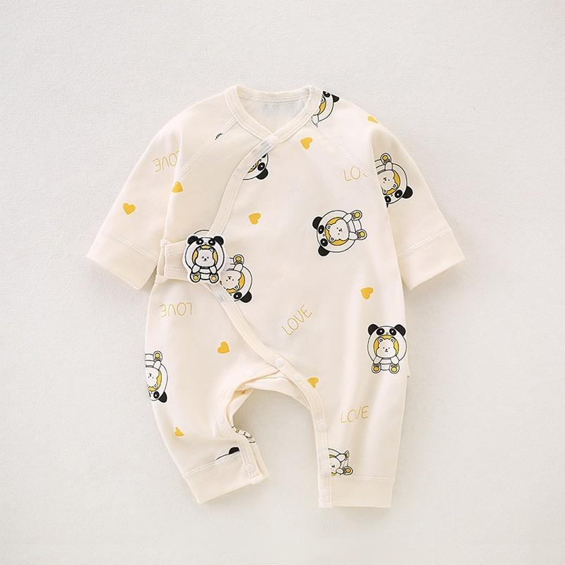 Baby Romper With Pure Cotton Long Sleeve Design For Newborns And Toddlers