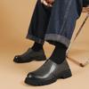 Fashion Men's handmade sewn shoes Luxury high-quality genuine leather Daily office outdoor leisure party walking Thick bottom shoes