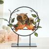Pair of Owl Sculptures Creative Resin Craft for Home Decor, Suitable for Bedroom, Living Room, Study, and TV Cabinet Ornaments