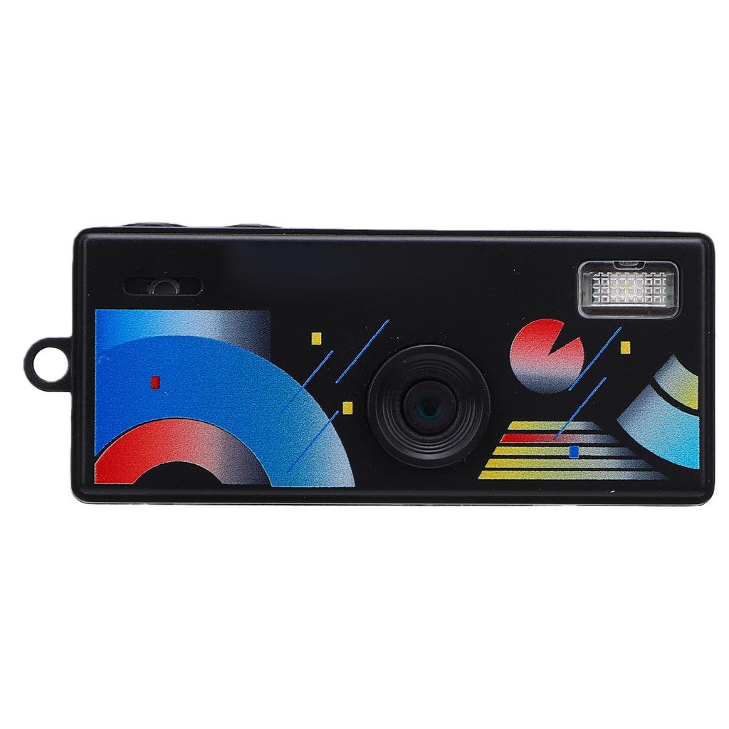 Portachiavi Fotocamera Digitale Schermo a Colori Flip da 0,96 Pollici Fotocamera Retrò con Flash Integrato per Registrazioni di Vita Nero