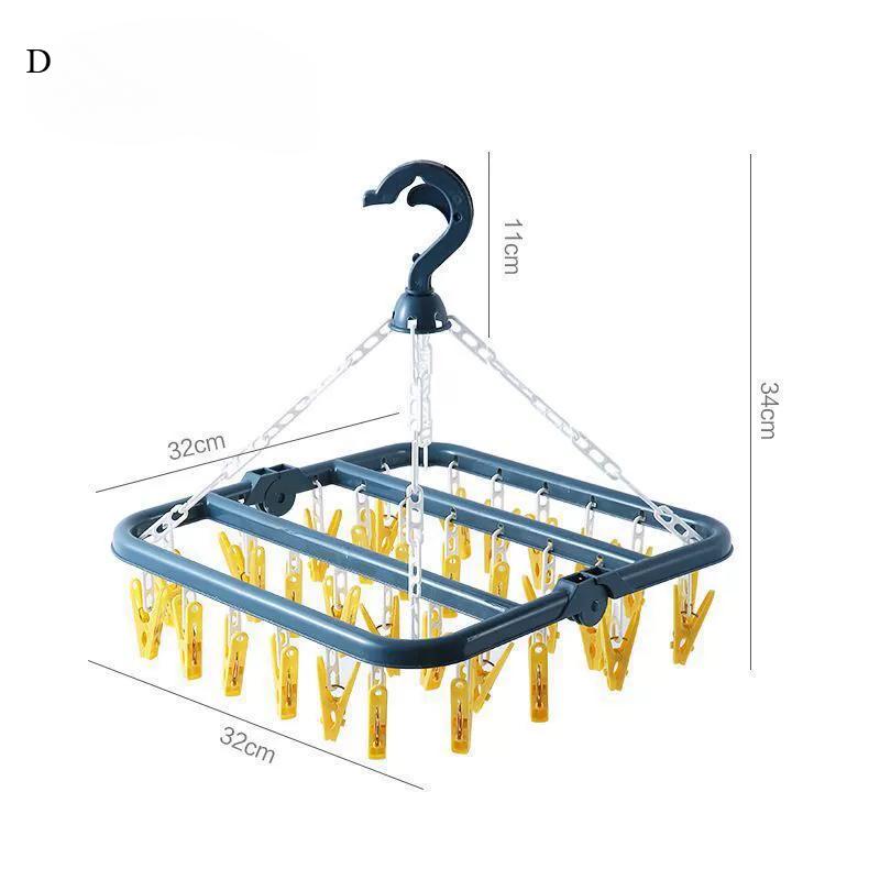 32 Klipsli Giysi Kurutma Askısı Çok İşlevli Ev Tipi Rüzgar Geçirmez Çorap Klipsi Kurutma Askısı Kurutma Askısı