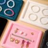 Velvety Jewelry Display Tray Exquisite Jewellery Holder Portable Rings Earrings Necklace Organizer Tray Storage Holder