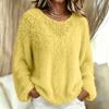 Damen Flauschiger Langarm Rollkragen Pullover Top in Farben