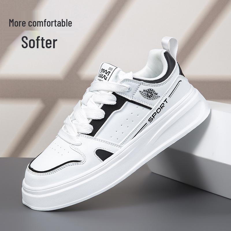 

Осенние трендовые белые кеды больших размеров: Универсальные, на толстой подошве, удобные повседневные кроссовки для пар Size 43 чёрный