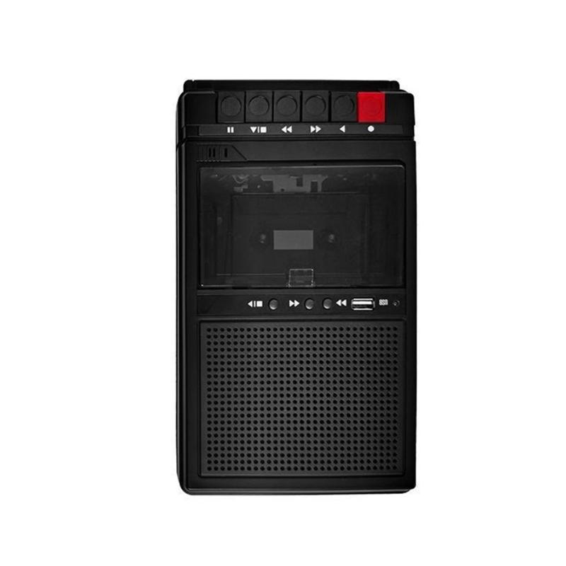 Portable Cassette Recorder Nostalgic Retro Portable Tape Player with USB Port for Sound Playback Outdoor Recording