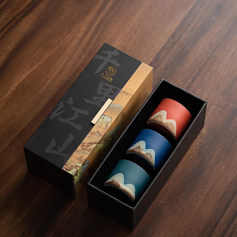 Su Shi Ceramic Hand-painted Qianli Jiangshan Kung Fu Tea Cup