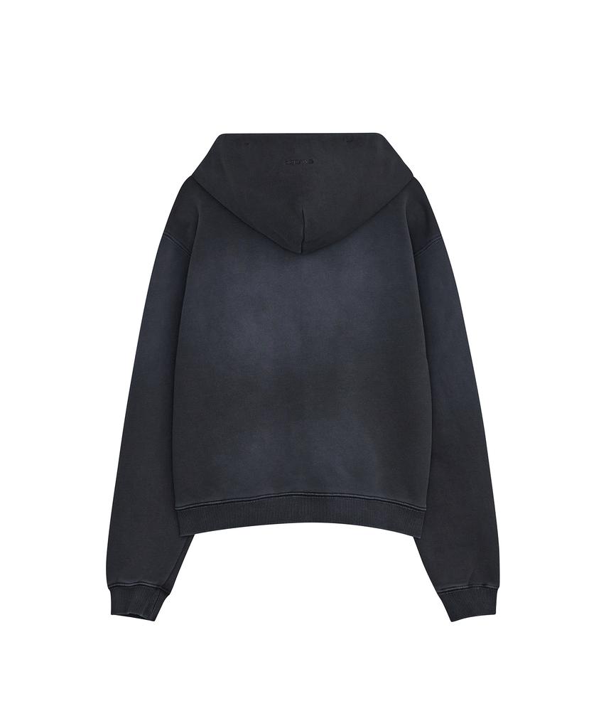 Defgarments Stone Cross Hood Zip Up [Navy]