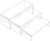 Clear Acrylic Display Risers,3-Tier Risers Stands for Funko Pop Figures Jewelry Showcase Candy Dessert Cake Large