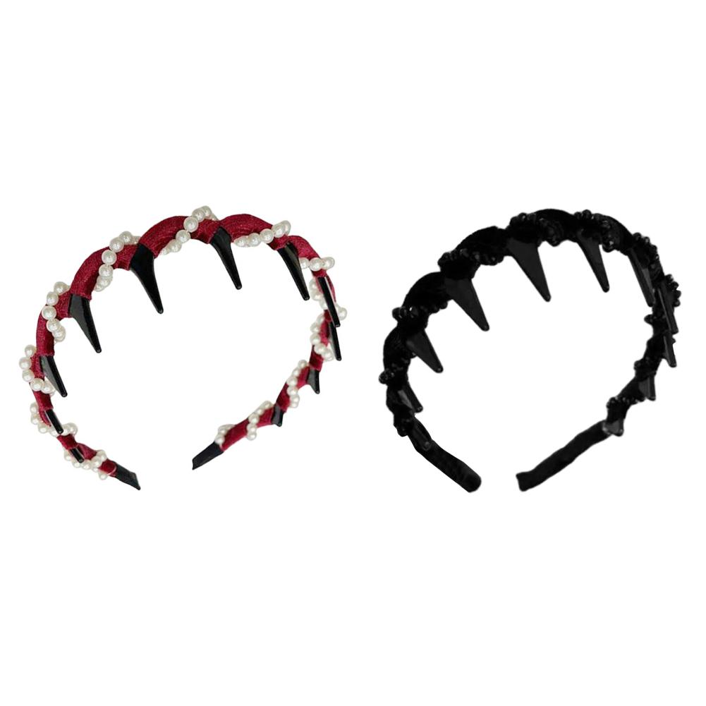 Velvet Sparkling Diamond High Cranium Hairband Wave Hair Hoop for Women Anti-Slip Toothed Hairband For Women Hair Accessories