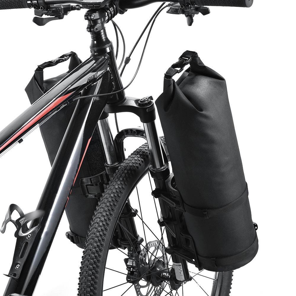 2pcs 5L Bike Fork Bag Waterproof Roll Top Dry Bag Bicycle Fork Bag Cycling Pack Bike Pannier