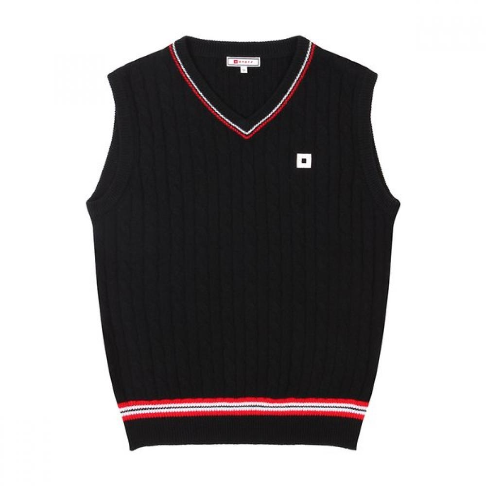 Onoff Men S V Neck Knit VeSt Of2002gb Black