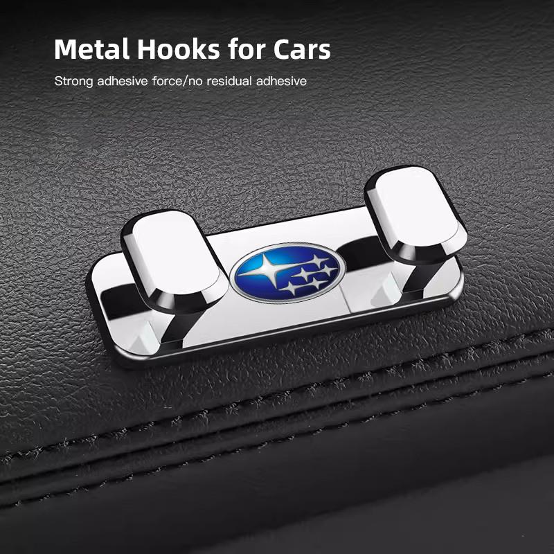 Car Logo Double Hooks Storage Hanging Holder Accessories For Subaru STI Forester Impreza Legacy Outback XV BRZ WRX Tribeca Y5
