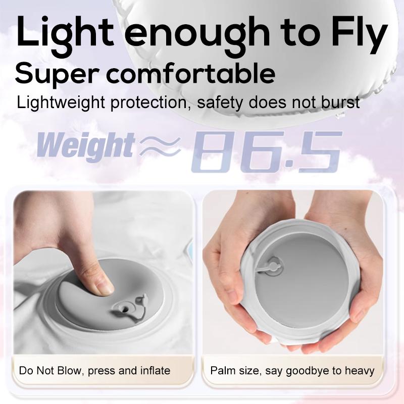 Pressing Inflatable Pillow U-shaped Pillow Strong Support Pillow for Long-distance travel#Size:See Below for Size Descriptions