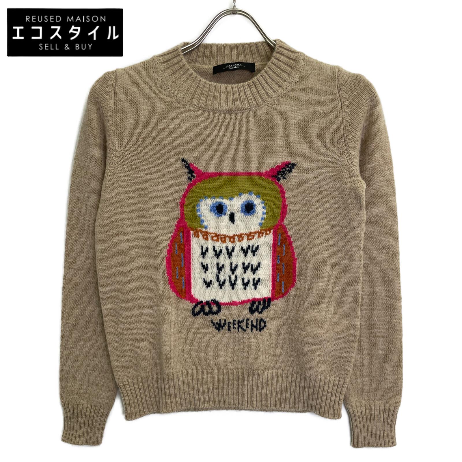 

Max MaraWEEKEND 53661329 Beige Owl Pullover Knit tops XS beigeUsed
