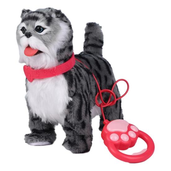 Yousheng Electric Plush Dog Toy with Leash Licking Tongue Walking Puppy Plushie with Touch Sensing Lifelike Sounds Toddlers Interactive Simulation