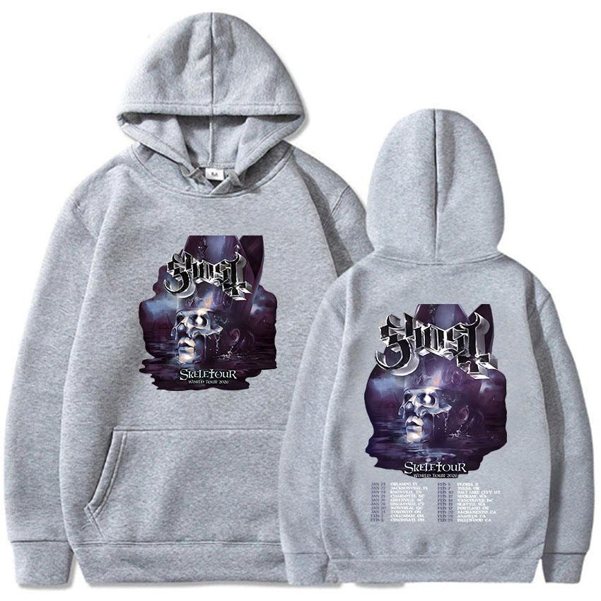 Ghost Skeletour World Tour 2026 North American Hoodies Long Sleeve Men Women Winter Sweatshirts Rock Band Graphic Print Pullover