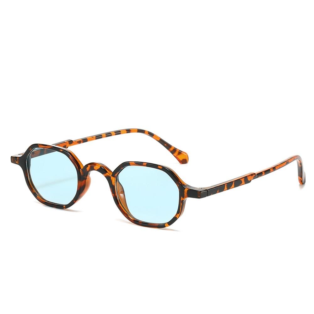 

New Retro Gradient Oval Women Sunglasses Leopard Print Punk Hip Hop Style UV400 Protection as picture