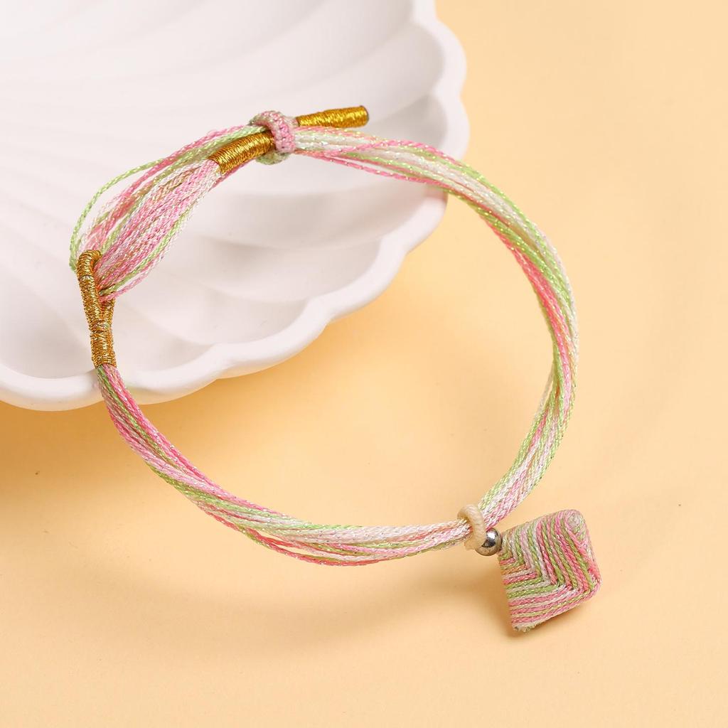 Thousand Strands Zongzi Bracelet: Handmade Gradient Rope for Adults & Kids - Dragon Boat Festival Gift