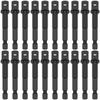 10/20PCS 3/8 In Impact Socket Adapter and Reducer Square Socket Drill Bits Bar Extension 1/4 In Hex Shank Nut Driver Sockets