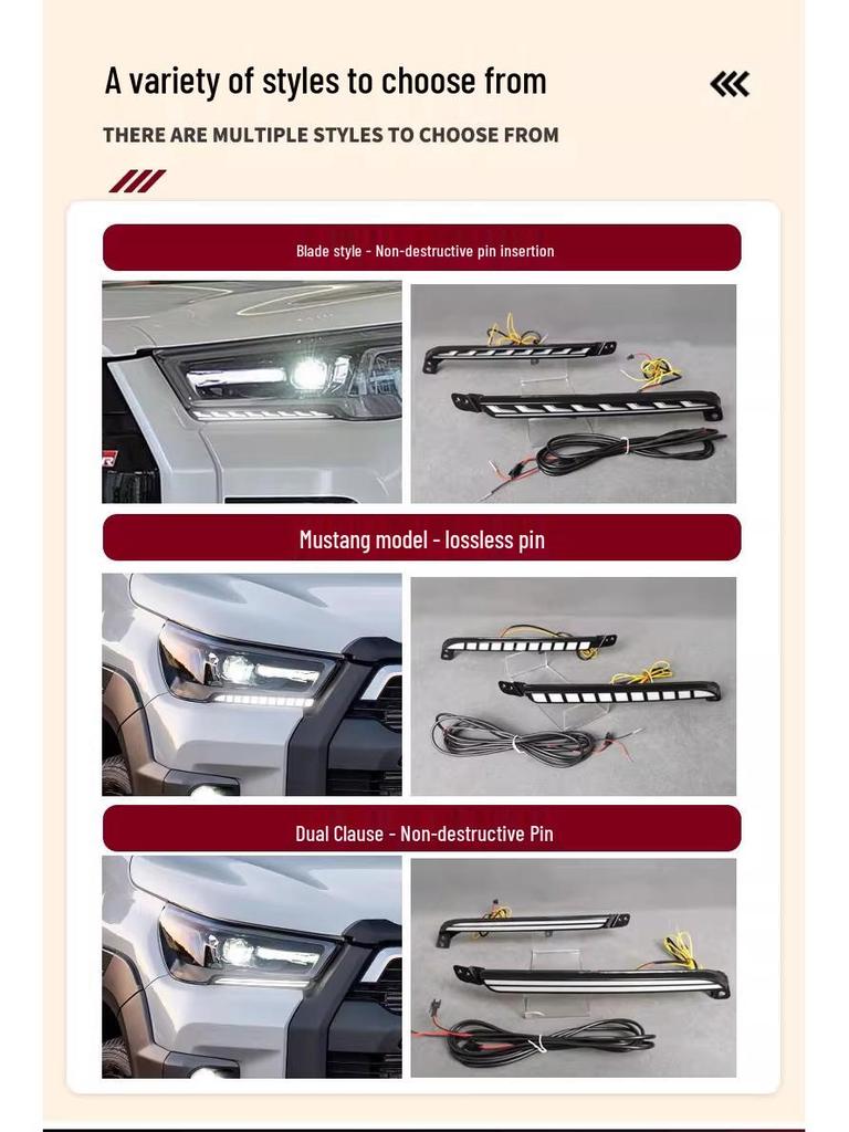 Daytime Running Lights for 2020-2024 Toyota Hilux Revo - Dedicated Modification