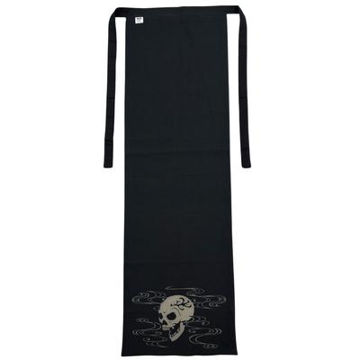 Edoten Etchu Fundoshi (Loincloth) - Made In Japan, 100% Cotton, Discharge-Dyed, Stylish Japanese Pattern, Men's, One Size Fits All, Skull and Black