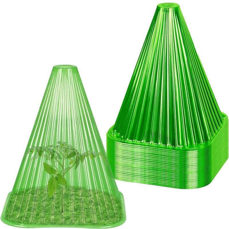 

10 шт., колпаки для садовых растений, пластиковые колпачки для растений, многоразовые мини-теплицы для защиты 10PCS