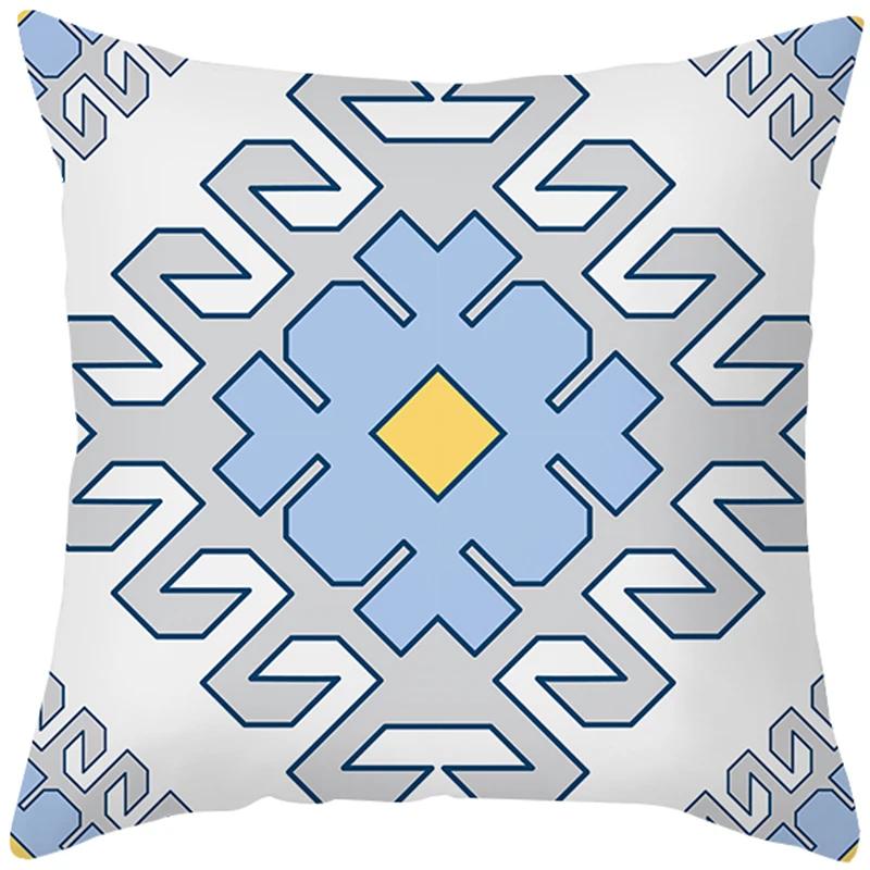 Peach Skin Hug Pillowcase Nordic Simple Color Pattern Sofa Cushion Cover Office Cushion Pillow Case To Customize