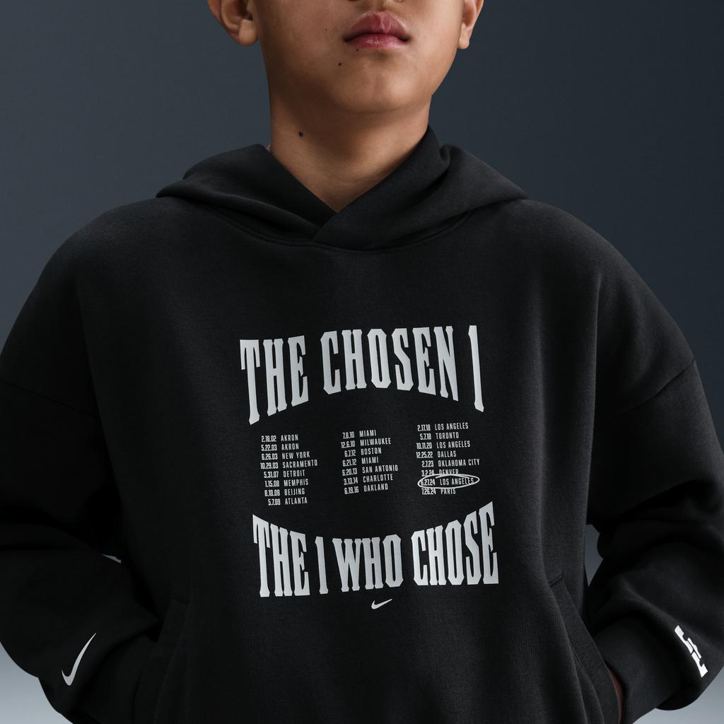 Nike Hoodie FW25 LeBron James Fleece Knit Pullover Long Sleeve Kids Kids Hoodies IM7401045