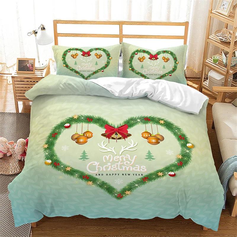 Comforter Merry Christmas Bedding Set Full Twin King Queen Comforter Microfiber Christmas For Boys Teens Bedroom Decor