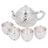 Zinc Alloy Tea Set Rustproof High Temperature Resistant Electroplated Vintage Tea Pot and Cup Set