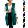 Damen Casual Ärmellose Samt Weste Top Jacke für Herbst Winter zum Layering und für den Alltag