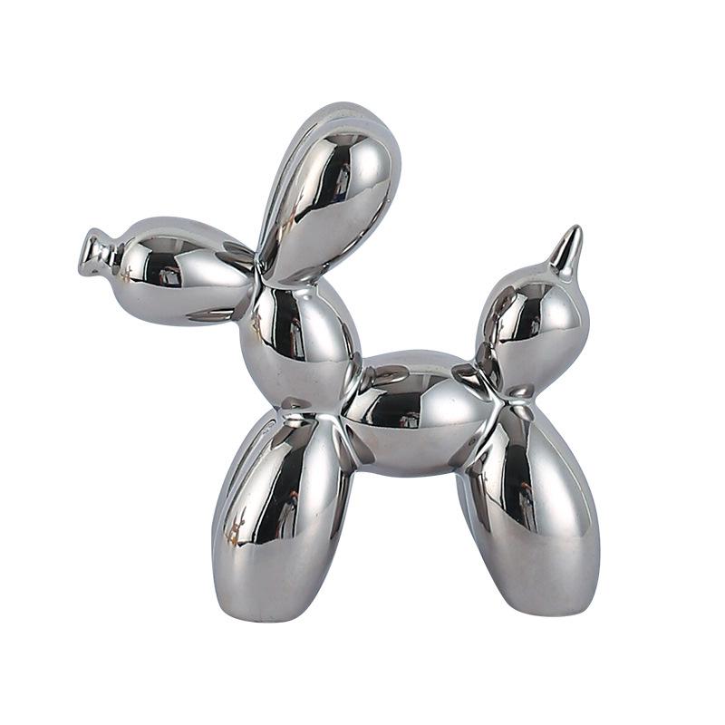 Nordic Luxury Ceramic Balloon Dog Ornament for Home Décor