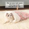 Winter Warm Pet Sleeping Bag Lamb Wool Warm Kitten Nest Drilling Hole Bedding Thickened Soft Comfortable Warm Nest Pet Cats