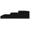 Vidaxl Donica, Czarna, 107X107X27 Cm, Lite Drewno Sosnowe