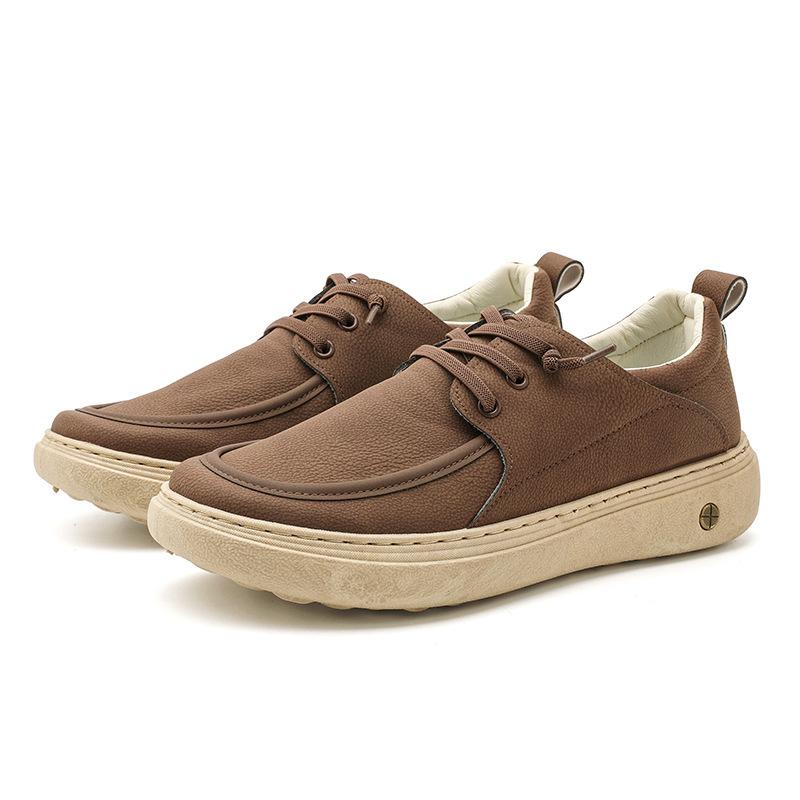 Large size autumn soft leather outsole waterproof comfortable casual shoes platform tide shoes