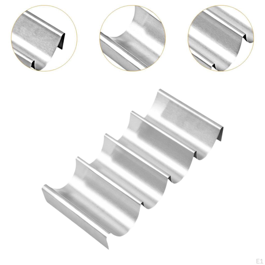 Edelstahl Taco Halter Ständer Burritos und Tortillas Stabil Hält bis zu 4 Tacos Stilvoll