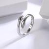 Engraved Women's Hugging Hands Ring – Fashionable European & American Style with English Letter Design