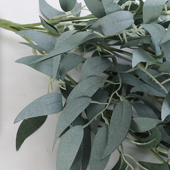 1ks Umělé listy z vrbového proutí Falešné listy zelené rostliny Svatební domácí dekorace