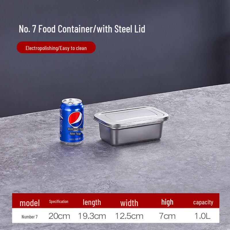 ZISIZ Food Grade Stainless Steel Food Storage Container