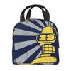 Futuramas Cartoon Comic Product Insulated Lunch Bag For School Food Storage Bag Leakproof Cooler Thermal Lunch Boxes