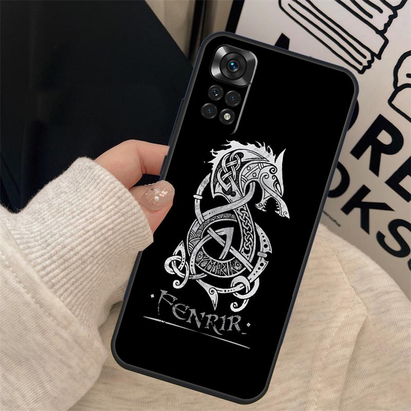 Fenrir Wolf Nordic Runes Case For Xiaomi Redmi 12 12C 9A 9C 10A 10C Redmi Note 12 11 10 8 9 Pro Note 12S 11S 9S 10S