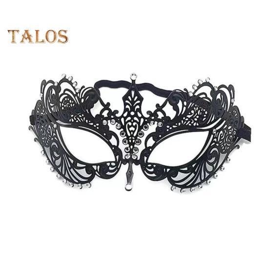 Masquerade Face Cushion Mardi Gras Masque Costume Metal Rhinestone Halloween Cosplay Eye Cushion for Carnival Stage Party Favors