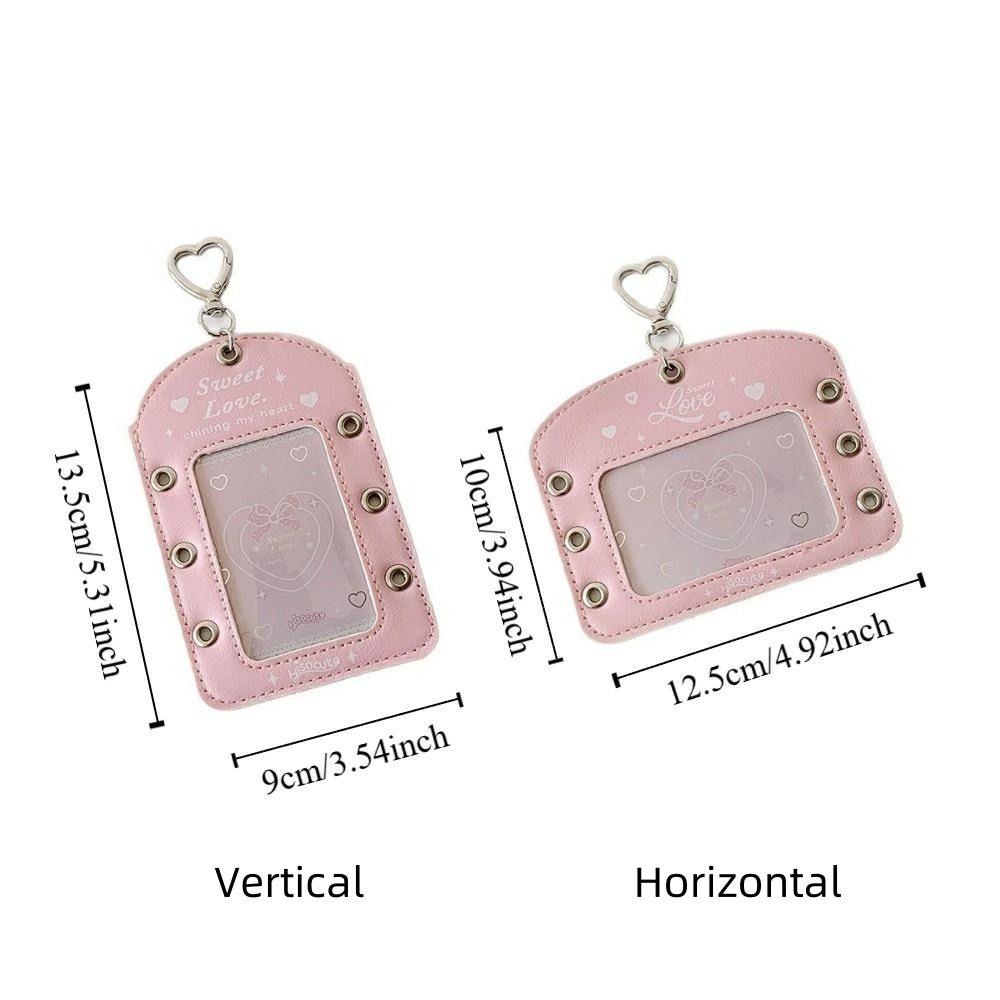 DIY Ballet Ribbon Korean Photocard Holder PU Card Cover Idol Card Display Protector  Girls Gift
