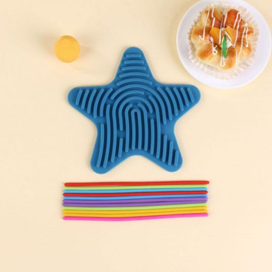 Star Silicone Sensory Activity Board Double Sided Stress Relief Sensory Board with Strings Boys Girls Silent Fidget Toy Party Favors
