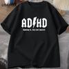 ADHD Highway Hey Look Squirrel T SHIRT Men Women Rocker Rock and Roll T-shirt Streetwear Tshirts Men's Clothing Unisex Tops