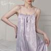 Beautiful yarn summer new jacquard ice silk nightdress thin sexy suspender skirt loose sleeveless dress