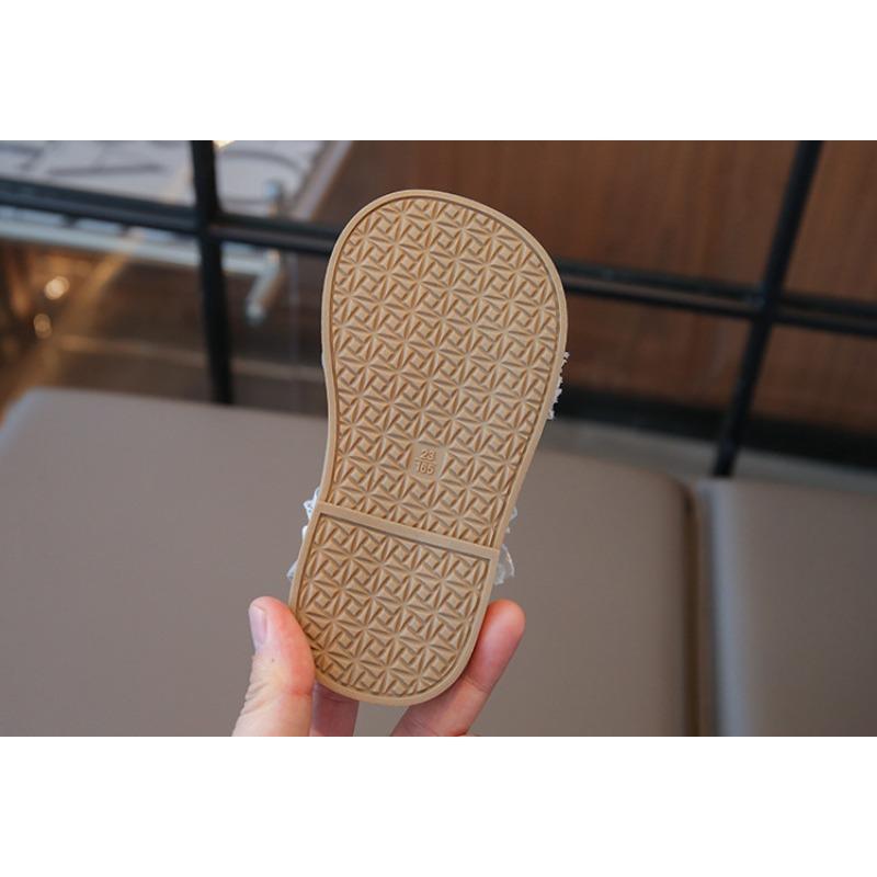 Girls' Lace Sandals | Fashionable Anti-Slip Soft-Sole Beach Shoes for Toddlers & Little Girls Elegant Party Shoes